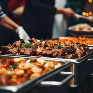 Catering Sercvice Buffet mit warmen Speisen